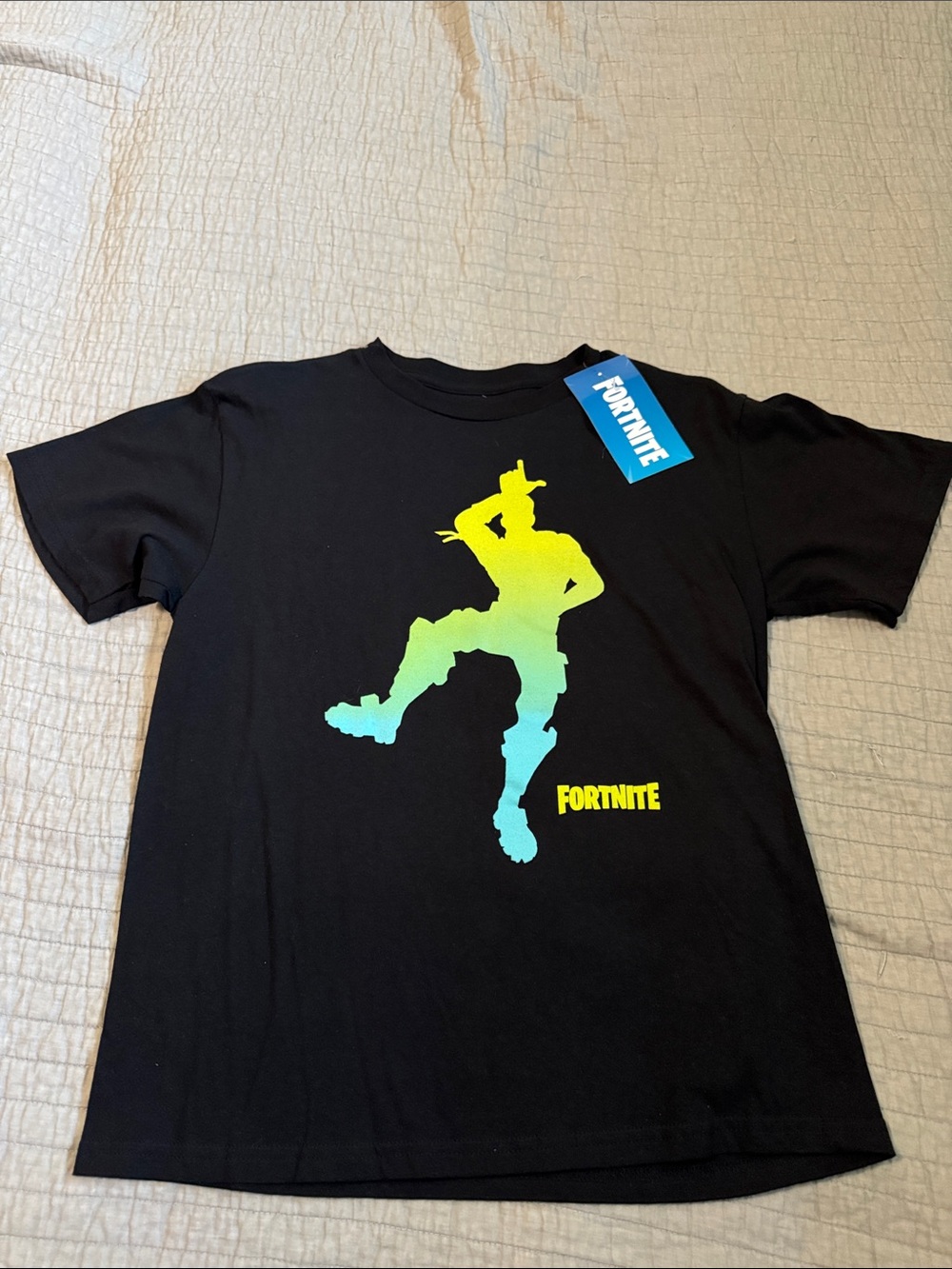 Fortnite Boys' Black Short Sleeve Tee with Gradient Dance Graphic